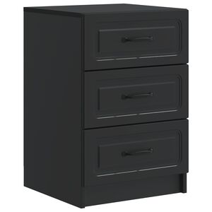 vidaXL Natskab med skuffe Sort 43 x 41 x 63,5 cm Konstrueret tr&aelig;