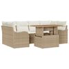 vidaXL Havesofa S&aelig;t 7 stk. Beige Poly rattan