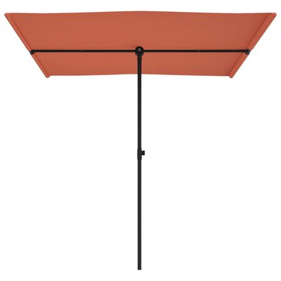 vidaXL parasol med aluminiumstang 2x1,5 m terracotta
