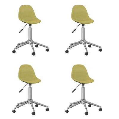vidaXL drejelige spisebordsstole 4 stk. stof grøn