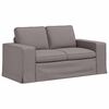 vidaXL Sofa 2 pcs Gr&aring;brun 182 x 80 x 82 cm Stof