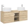 vidaXL Badev&aelig;relsesm&oslash;bel s&aelig;t 3 stk. Sonoma-eg 49,5 x 44,5 x 66 cm