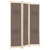 vidaXL 3-panels rumdeler 120 x 170 x 4 cm stof brun