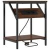 vidaXL Natskab Brun eg 38 x 30 x 48 cm Konstrueret tr&aelig;