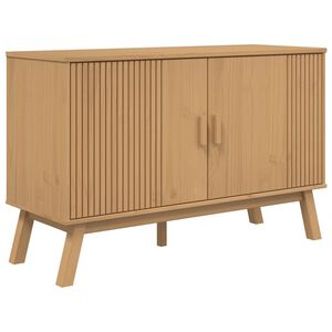 vidaXL sk&aelig;nk OLDEN 114x43x73,5 cm massivt fyrretr&aelig; brun