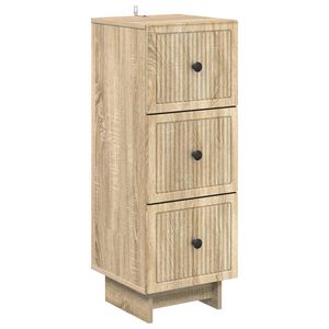 vidaXL Skuffeskab Sonoma-eg 33 x 34,5 x 90 cm Konstrueret tr&aelig;