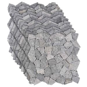 vidaXL Mosaik Fliser Lysegr&aring; 30 x 30 cm Marmor