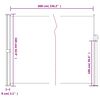 vidaXL sidemarkise 160x600 cm sammenrullelig cremefarvet