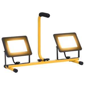 vidaXL LED-projekt&oslash;r med h&aring;ndtag 2x50 W varm hvid