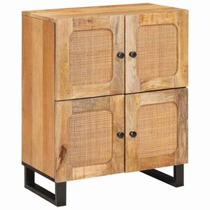 vidaXL Sideboard med opbevaring Brun 60 x 33 x 75 cm Massivt mangotr&aelig;