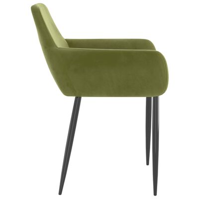 vidaXL spisebordsstole 2 stk. fløjl lysegrøn