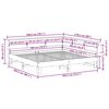 vidaXL seng med reol uden madras 180x200 cm massivt fyrretr&aelig;