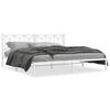 vidaXL sengeramme med sengegavl 200x200 cm metal hvid