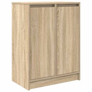 vidaXL sk&aelig;nk 57x34x76 cm konstrueret tr&aelig; r&oslash;get egetr&aelig;sfarve