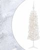 vidaXL Kunstigt slankt juletr&aelig; med julekugle 150 cm 150 LED'er