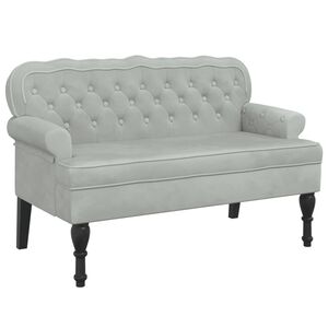 vidaXL b&aelig;nk med rygl&aelig;n lysegr&aring; 119,5x64,5x75 cm fl&oslash;jl