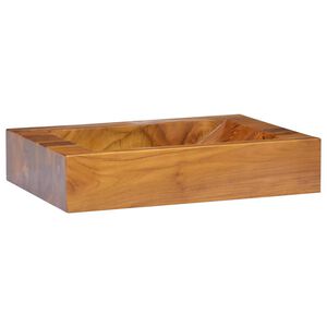 vidaXL h&aring;ndvask 50x35x10 cm massivt teaktr&aelig;