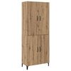 vidaXL Highboard 2 pcs Artisan Egetr&aelig; Konstrueret tr&aelig;