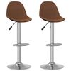 vidaXL barstole 2 stk. stof brun