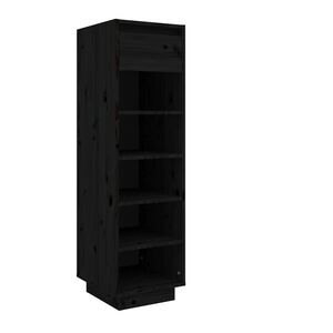 vidaXL skoreol 30x34x105 cm massivt fyrretr&aelig; sort