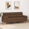 vidaXL 3-personers sofa med pyntepuder 180 cm stof brun