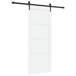 vidaXL Skyded&oslash;r ORKDAL 83 x 202 cm Massivt fyrretr&aelig; Hvid og sort