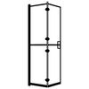 vidaXL foldbar brusekabine 80x140 cm sikkerhedsglas sort
