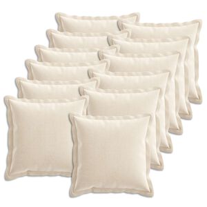vidaXL Pudebetr&aelig;k 12 stk. HOUTEN Cremefarvet 40 x 40 cm Chenille Stof