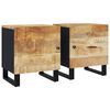 vidaXL sengeborde 2 stk. 40x33x46 cm massivt mangotr&aelig;