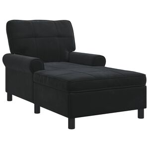 vidaXL Chaise Lounge med pude Sort 91 x 157 x 91 cm Fl&oslash;jl