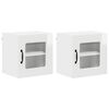 vidaXL Panel til opvaskemaskine Kalmar 2 pcs H&oslash;j gloss hvid