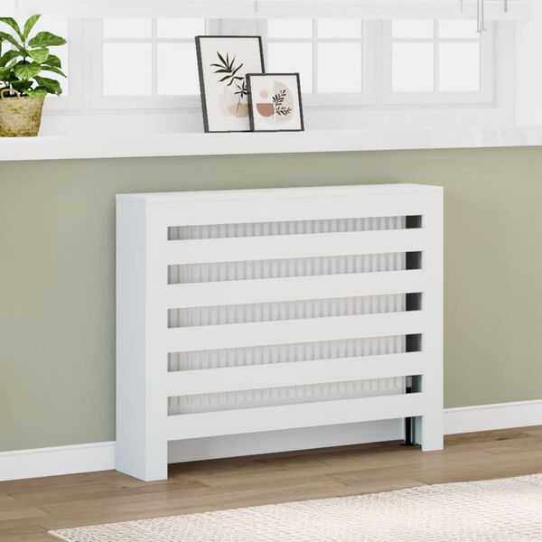 vidaXL radiatorskjuler 104x20x82 cm konstrueret tr&aelig; hvid