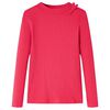 vidaXL Lang&aelig;rmet T-shirt til b&oslash;rn str. 128 pink