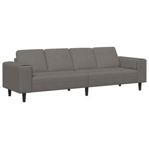 vidaXL Sofa Lysegr&aring; 250 x 77 x 76 cm Velourstof