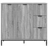 vidaXL Sideboard Gr&aring; Sonoma 89,5 x 33 x 82 cm Konstrueret tr&aelig;