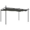 vidaXL pergola med sammenrulleligt tag 395x292x230 cm antracitgr&aring;