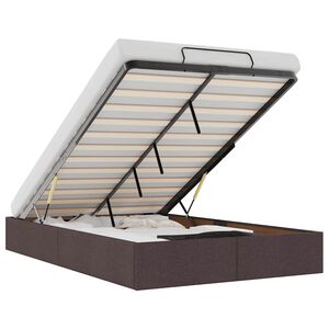 vidaXL osmannisk sengeramme uden madras 120x190 cm stof m&oslash;rkebrun