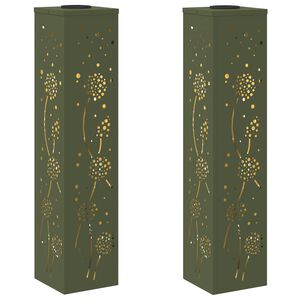 vidaXL Solar LED sti lys 2 stk. Varm hvid 18 x 18 x 80 cm