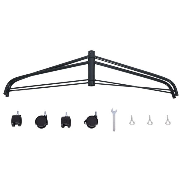 vidaXL juletræsfod med hjul 77x71x25 cm