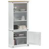 vidaXL Highboard Hvid 74 x 38 x 170 cm Massiv fyrretr&aelig;