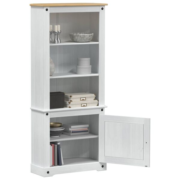 vidaXL Highboard Hvid 74 x 38 x 170 cm Massiv fyrretr&aelig;