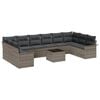 vidaXL Havesofa S&aelig;t med opbevaring 11 pcs Sort polyrattan