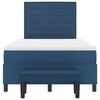vidaXL Box spring seng med madras med hovedg&aelig;rde Bl&aring; 120 x 200 cm Stof