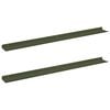 vidaXL Sv&aelig;vende hylde 2 pcs Oliven gr&oslash;n 100 x 9 x 2,5 cm St&aring;l