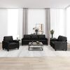 vidaXL sofas&aelig;t 3 dele med hynder kunstl&aelig;der sort