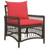 vidaXL Have Stol Brun polyrattan