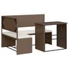 vidaXL havesofa med bord og hynder L-formet polyrattan brun