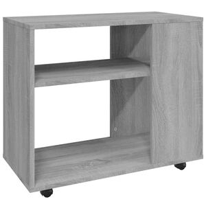 vidaXL sidebord 70x35x60,5 cm konstrueret tr&aelig; gr&aring; sonoma-eg