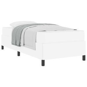 vidaXL Sengestel med madras Hvid 80 x 200 cm Stof