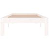 vidaXL sengeramme 75x190 cm Small Single massivt tr&aelig; hvid